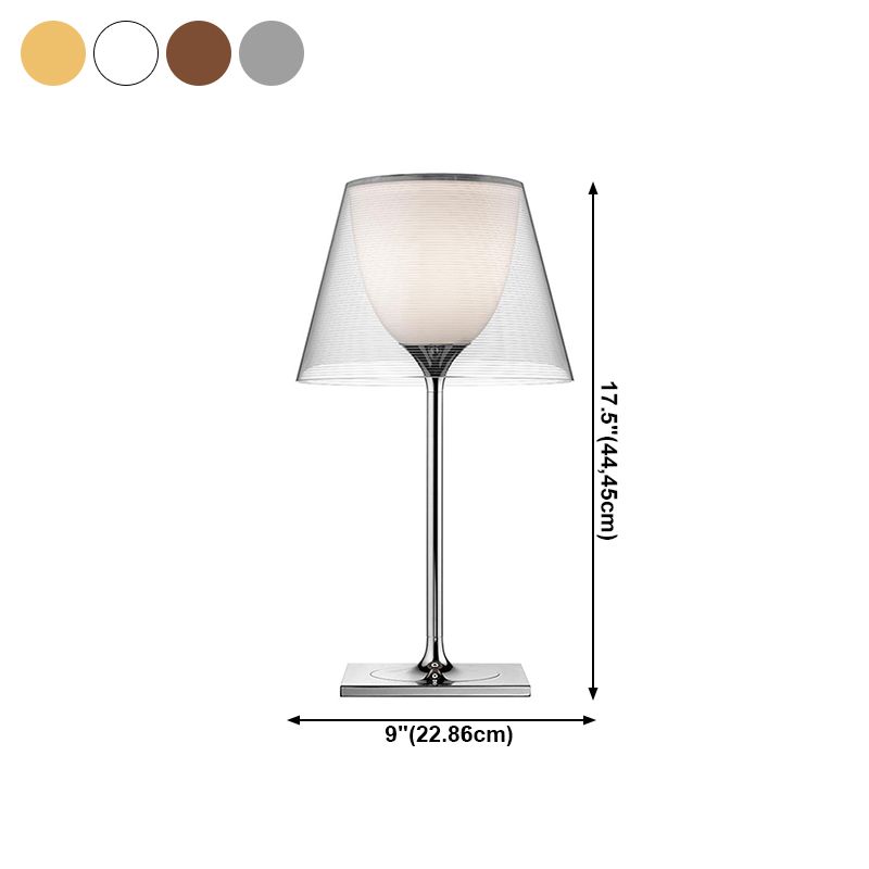 Colorful Metal Table Lamp Contemporary Style 1 Light Table Lamp for Bedroom