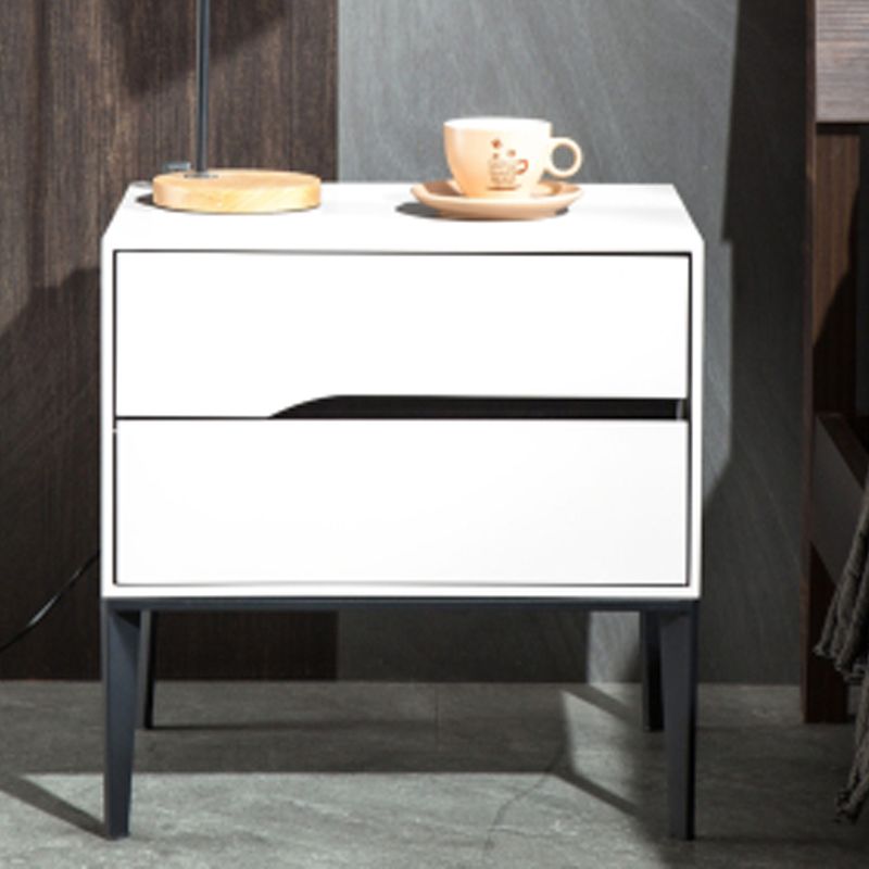 Modern Accent Table Nightstand Antique Finish Drawer Storage Bed Nightstand