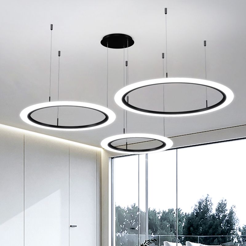 Lalmis de lustre rond moderne