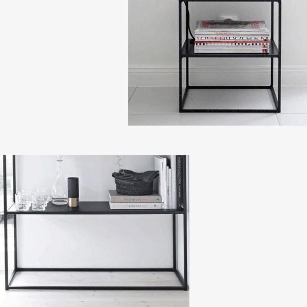 Modern Iron Console Table Rectangle Storage Frame 1-shelf Console Sofa Table