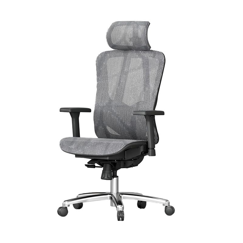 Adjustable Arms Office Chair Contemporary Mesh Desk Chair with Wheels for Home