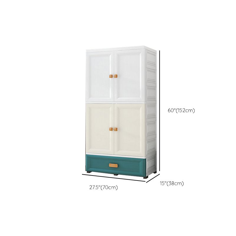 Rectangle Kid's Airmoire Plastic Youth Armoire with Garment Rod