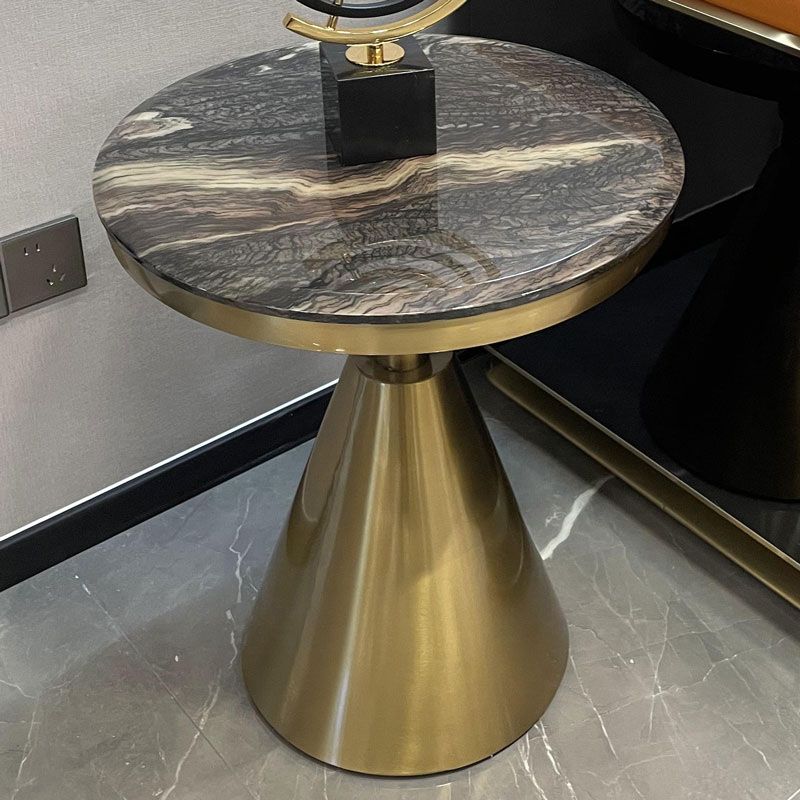 31" Wide Gold Glam Metal Single Coffee Cocktail Table with Storage