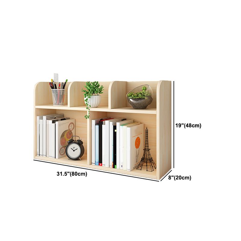 Modern Closed Back Wood Book Shelf Natural 8"W Home Bookcase