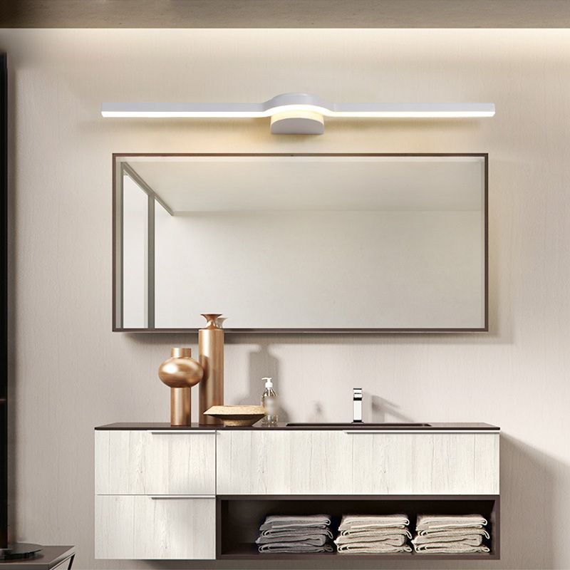 Modern Style Linear Shape Wall Sconce Metal 1 Light Wall Lighting for Bathroom