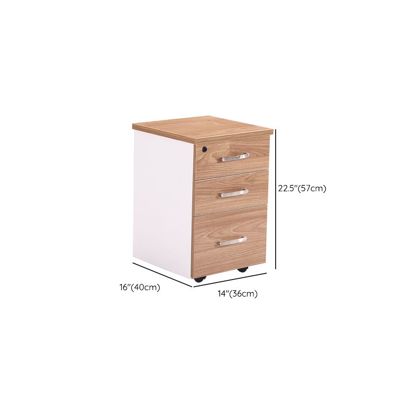 Modern Vertical Filing Cabinet Wood File Cabinet with Locking Storage