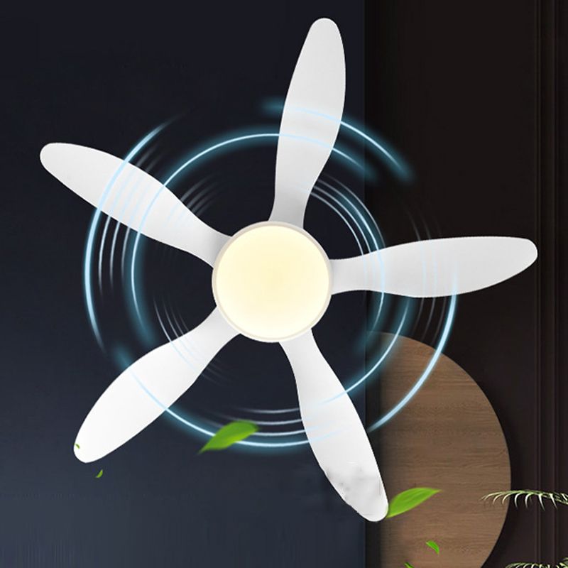 Nordic Style Ceiling Fan Lamp LED Circle Shape Ceiling Fan Light for Living Room