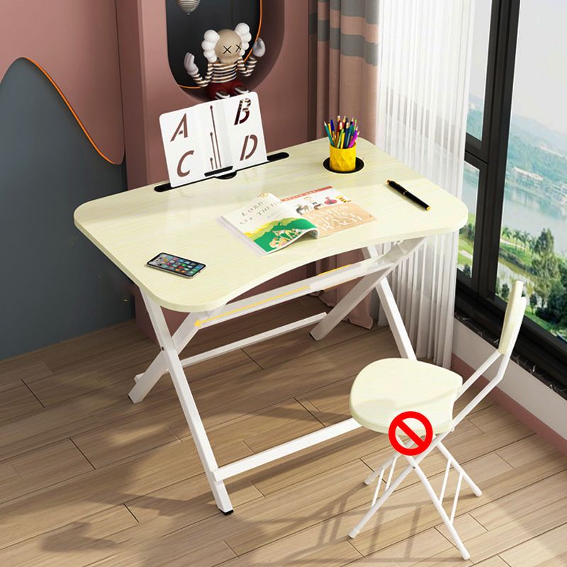 Wooden Top Lap Desk and Chair Kids Writing Desk Metal Base Child Desk