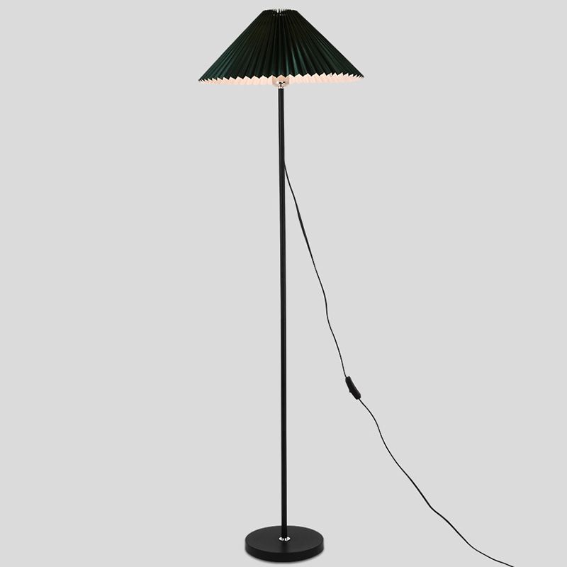 Conical Floor Light Nordic Style Fabric Floor Lamp for Living Room