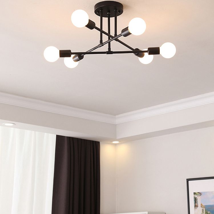 Linear Flush Mount Ceiling Light Minimalistic Metal Flush Light