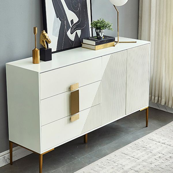 Glam Buffet Sideboard Birch Solid Wood Sideboard Table for Living Room