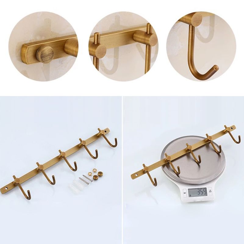 4-Piece Traditional Bathroom Accessory Set Gold Brass Bathroom Accessories Hardware Set