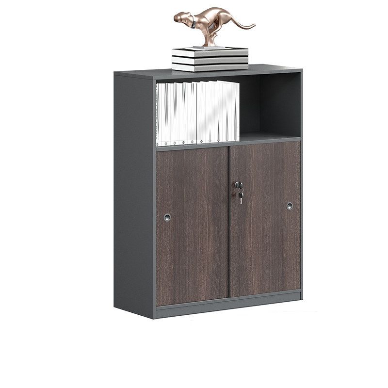 Industrial Style Vertical File Cabinet Wood Filing Cabinet with Locking Storage