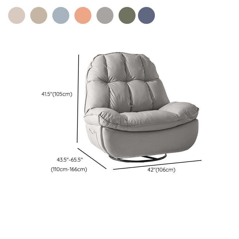 Metal Frame Standard Recliner Solid Color Recliner Chair with Storage