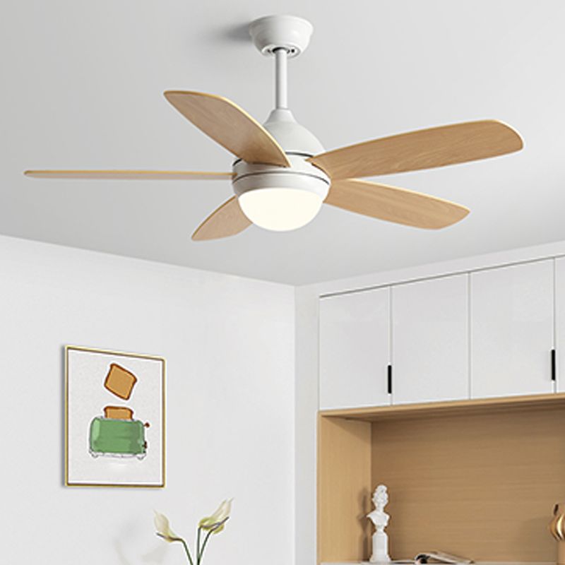 Contemporary Colorful Ceiling Fan Light Metal 1-Light LED Ceiling Fan for Bedroom