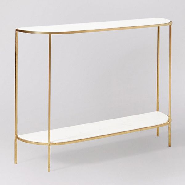 31.5-inch Tall Modern Console Table Half Moon Accent Table for Hall