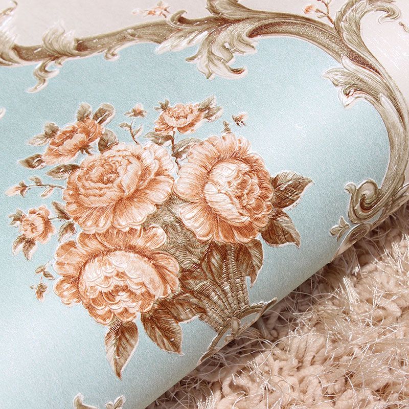 Elegant Damask Design Wallpaper Roll for Guest Room Decor, Light Color, 33'L x 20.5"W