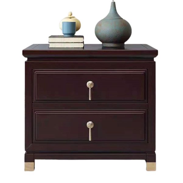 Traditional Drawer Storage Accent Table Nightstand 2 Drawers Bed Nightstand