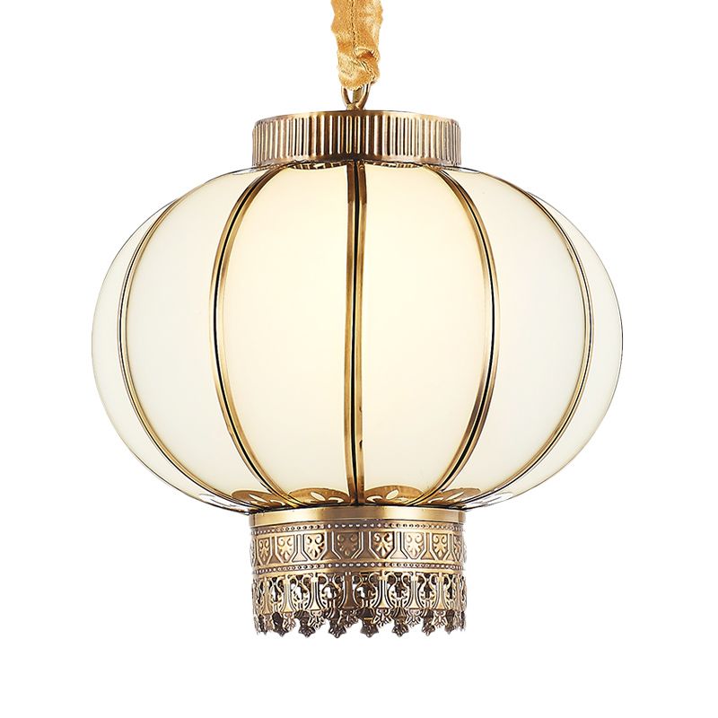 Éclairage de pendentif en verre rouge / blanc Kérosène 10 "/ 14" / 16 "de large 1 Light Style Traditional Style Lampe de lampe