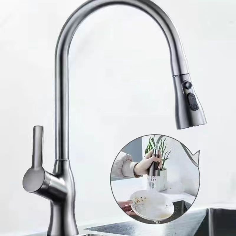 1-Handle Faucets Pull down Copper with Water Dispenser Standard Kitchen Faucets