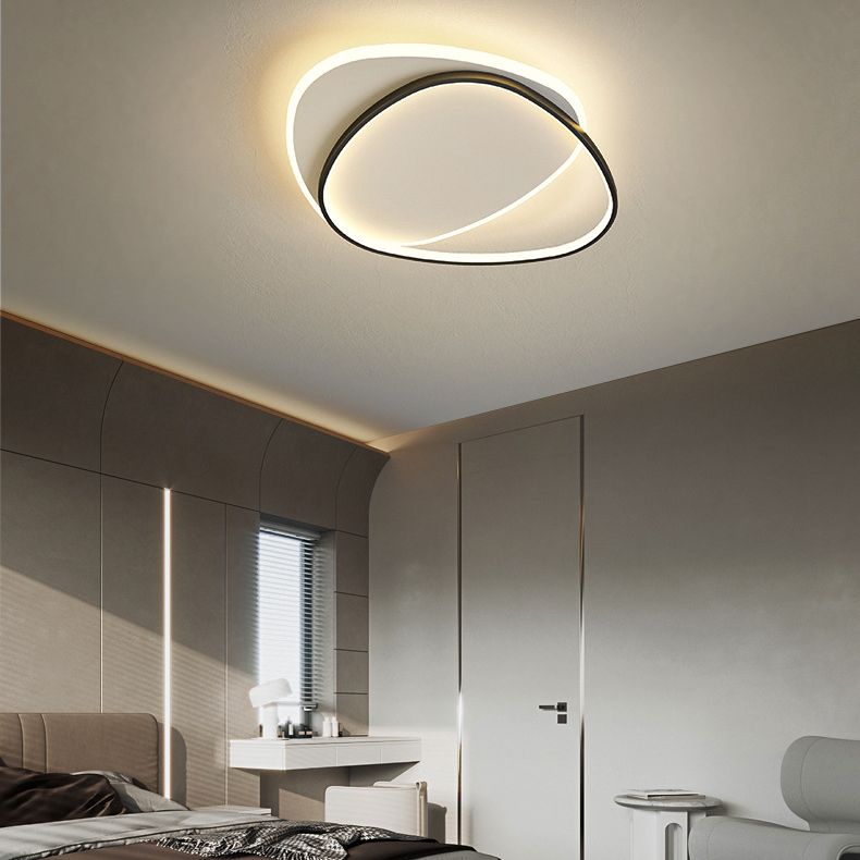 Black Ceiling Light Modernism LED Flush Mount Lighting for Foyer