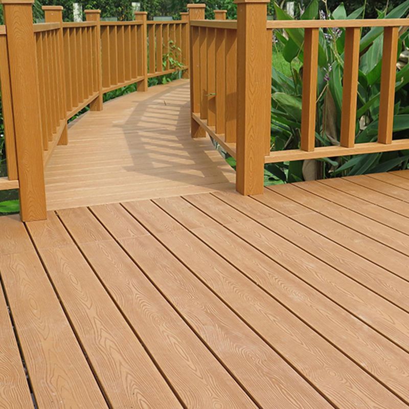 Medium Wood Engineered Hardwood Flooring Waterproof Click-Locking for Patio Garden