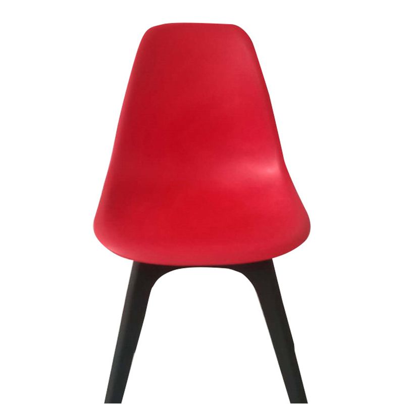 Contemporary Style Plastic Dining Chair Solid Back Dining Chair for Home