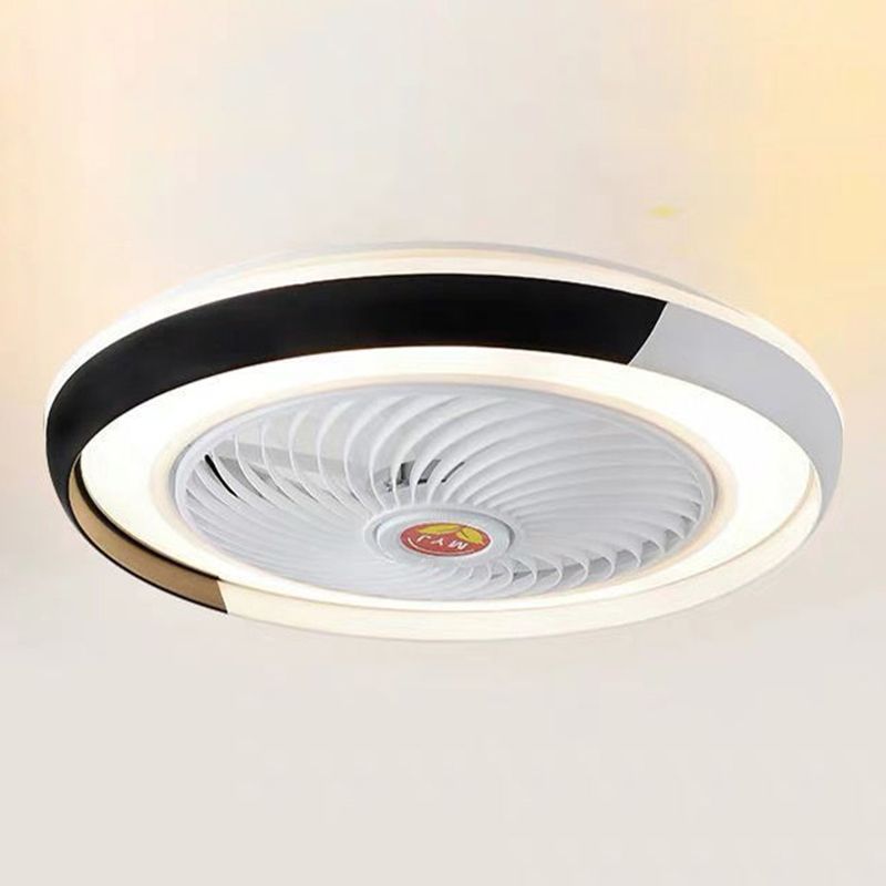 5-Blade Modern Ceiling Fan Metallic Polish Finish Fan with Light for Home