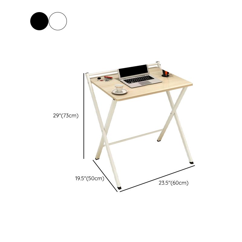 Study Desk with Storage Shelves Wood Foldable Home Writing Desk