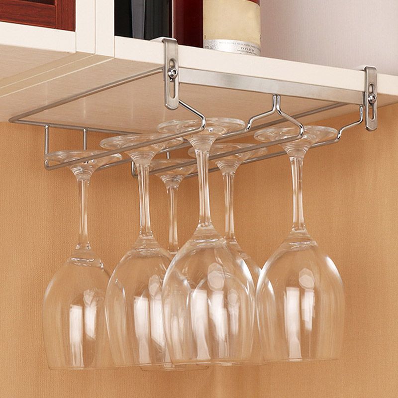 Contemporary Hanging Glass Rack Stainless Steel Glass Rack for Kitchen