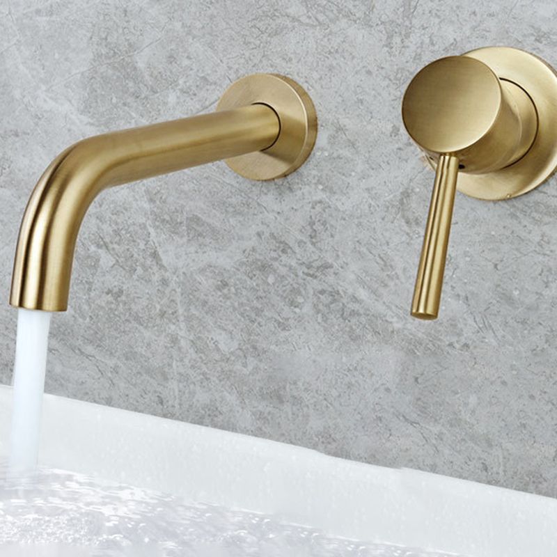 Industrial Bathroom Faucet Brass Lever Handles 2 Hole Faucets Wall Mounted Faucet