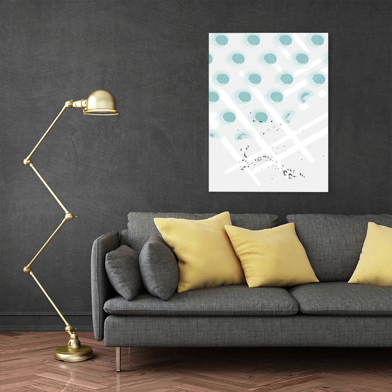 Polka Dot Canvas Print Nordic Aesthetics Geometry Wall Art Decor in Pastel Color