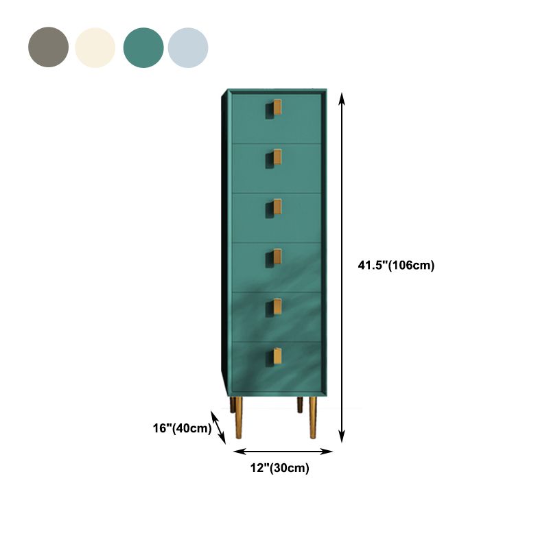 Vertical Chest with Drawers Leather Chest with Metal Legs for Bedroom