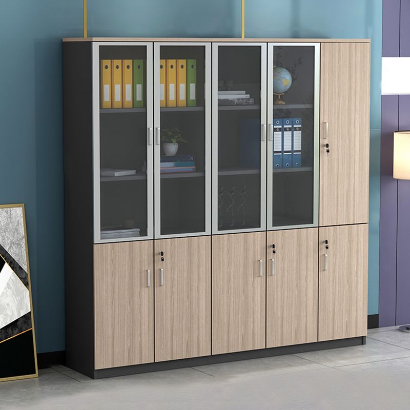 Wood File Cabinet Storage Shelves Vertical File Cabinet with Lock for Home or Office