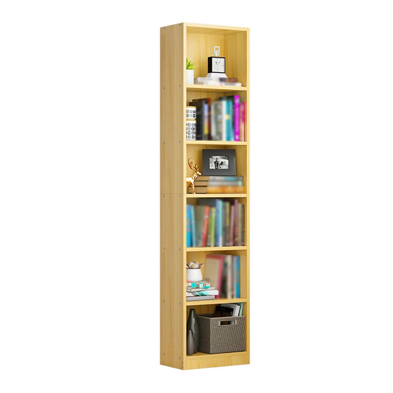 Libreria standard bianca e naturale fabbricata libreria in legno per la casa