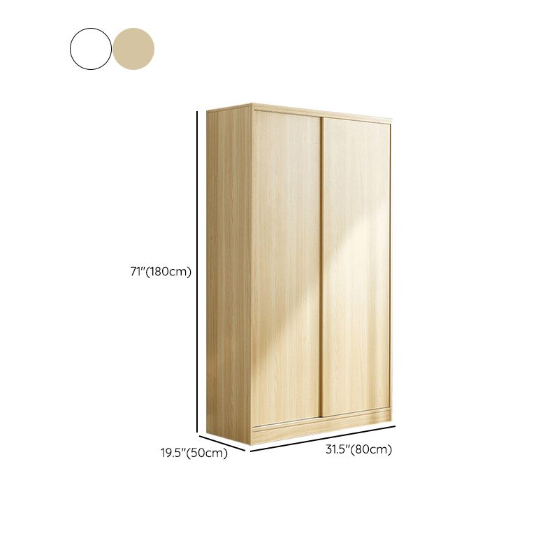 Wooden Wardrobe Armoire Contemporary Wardrobe Armoire with Garment Rod