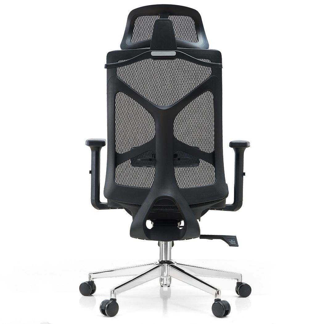 29" Wide Contemporary Desk Chair Black Upholstered Office Chair