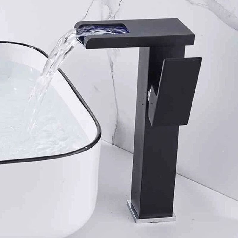 1-Handle Lavatory Faucet 1-Hole Vessel Sink Faucet with LED Lighting