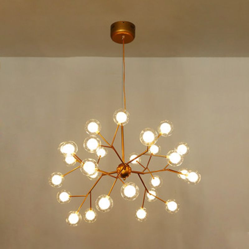 Globe Chandelier Light Fixture Modern Designer Glass Pendant Lighting for Restaurant