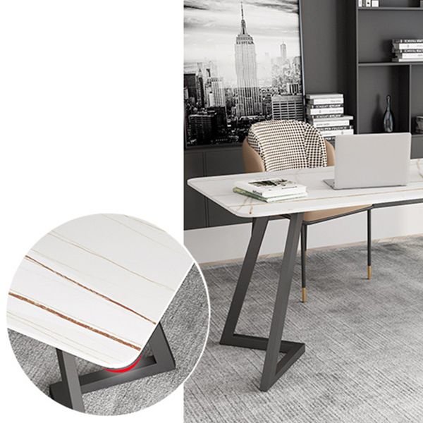 Contemporary Curved Office Desk Stone Writing Desk for Office