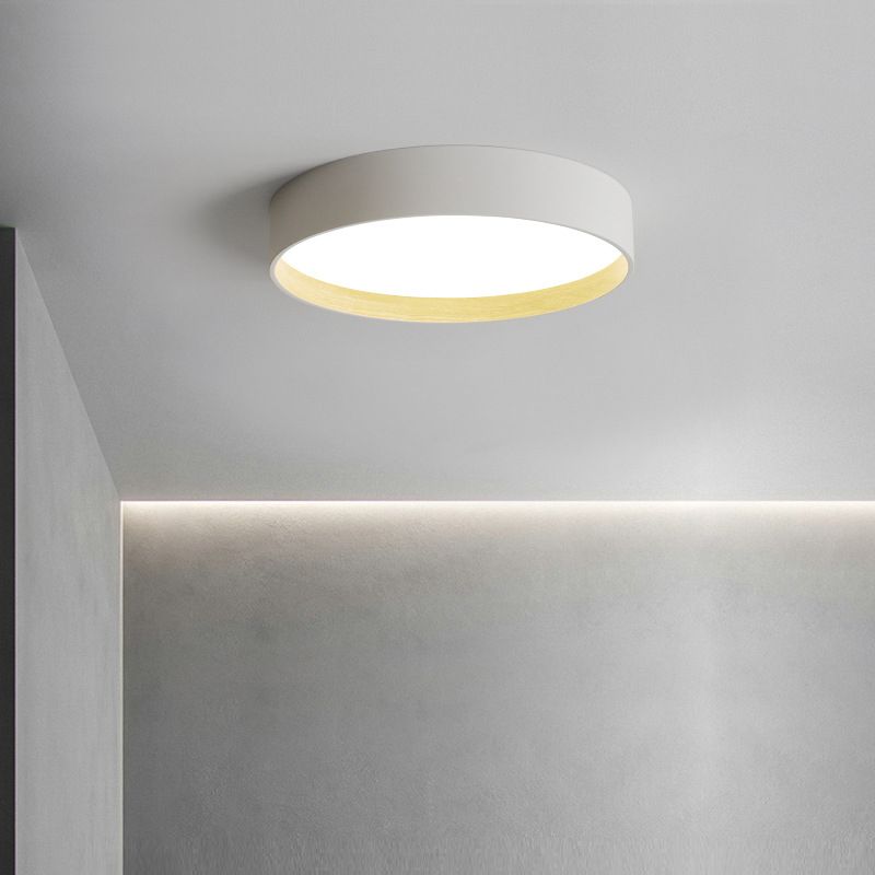 Simple Flush Mount Light Circle LED Ceiling Lamp with Metal for Bedroom