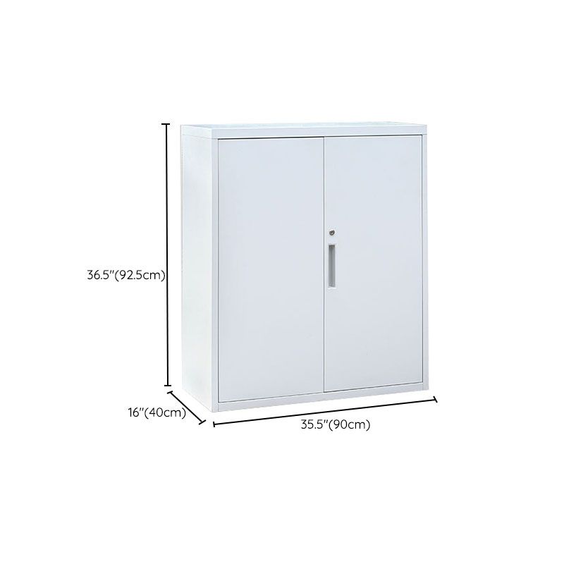 Contemporary File Cabinet Steel Frame Key Lock Lateral File Cabinet