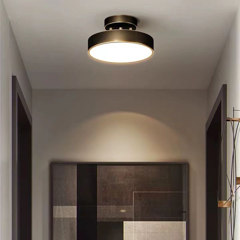 Modern Flush Mount Light Fixtures Metal 1 Light Flush Mount Ceiling Light