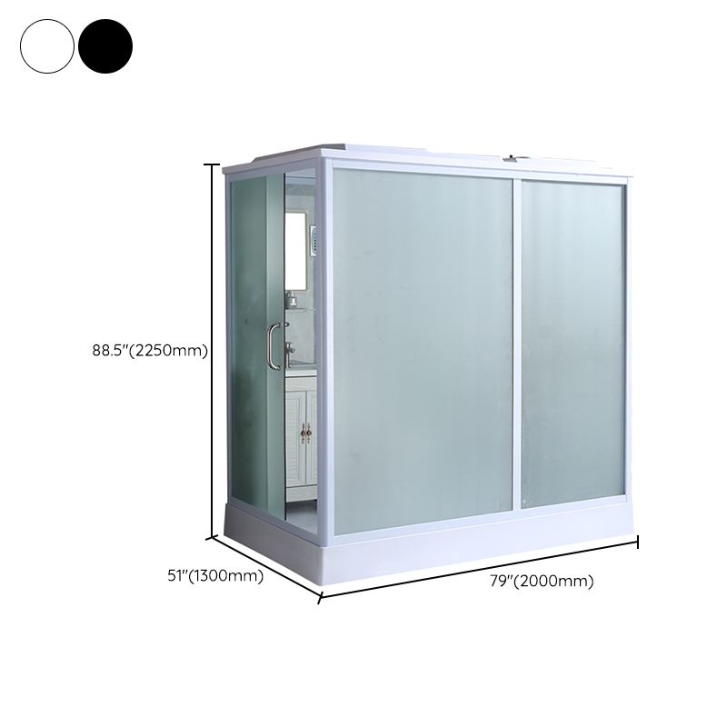 Contemporary Shower Enclosure Frosted Framed Shower Enclosure