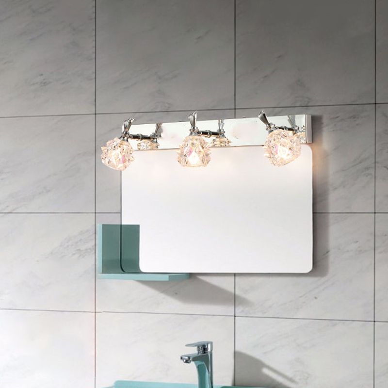 Modern Minimalist Style Bubble Vanity Lighting Fixtures Vanity Lights with Crystal Shade