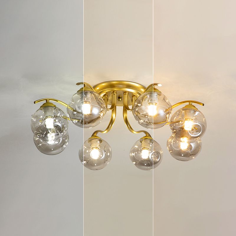 Decorative Flush Light Fixture Glass Flush Mount Lights for Living Room