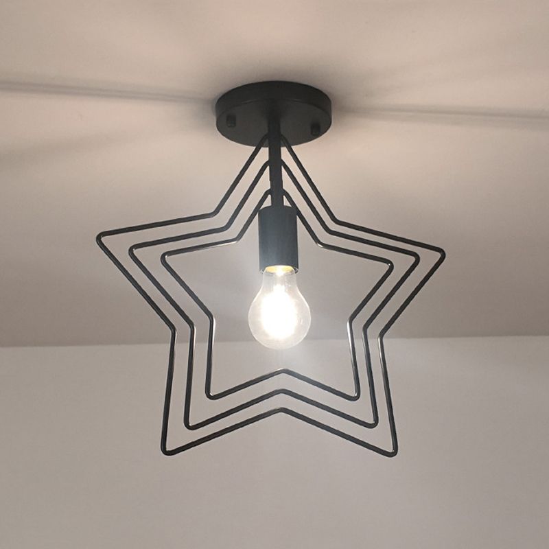 Star Shape Ceiling Light Metal Ceiling Mount Light for Living Room