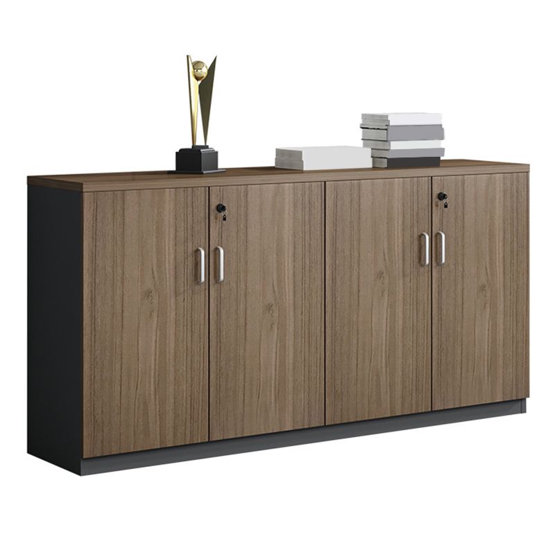 Walnut File Cabinet Storage Shelves Lateral File Cabinet with Locking Drawers