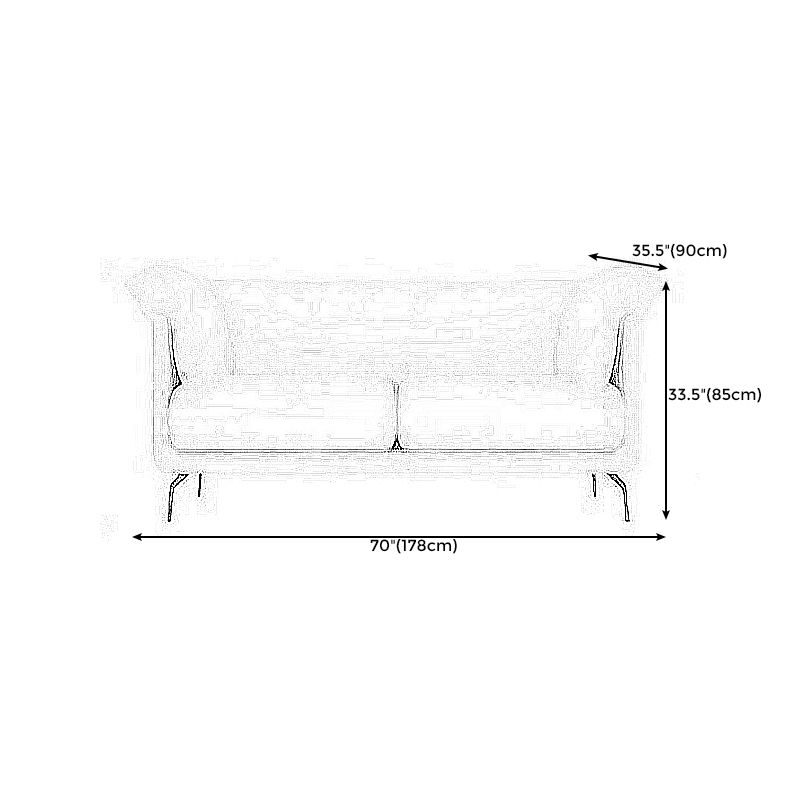 Pillow Top Arm Sectionals 33.46"High Removable Cushion Sofa for Living Room, Beige