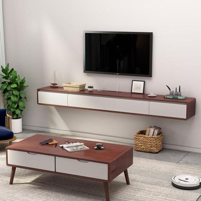 Wall-mounted TV Stand Console Modern TV Media Console with Drawers